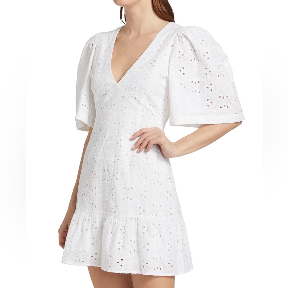 Rhode Mariana Eyelet White Minidress